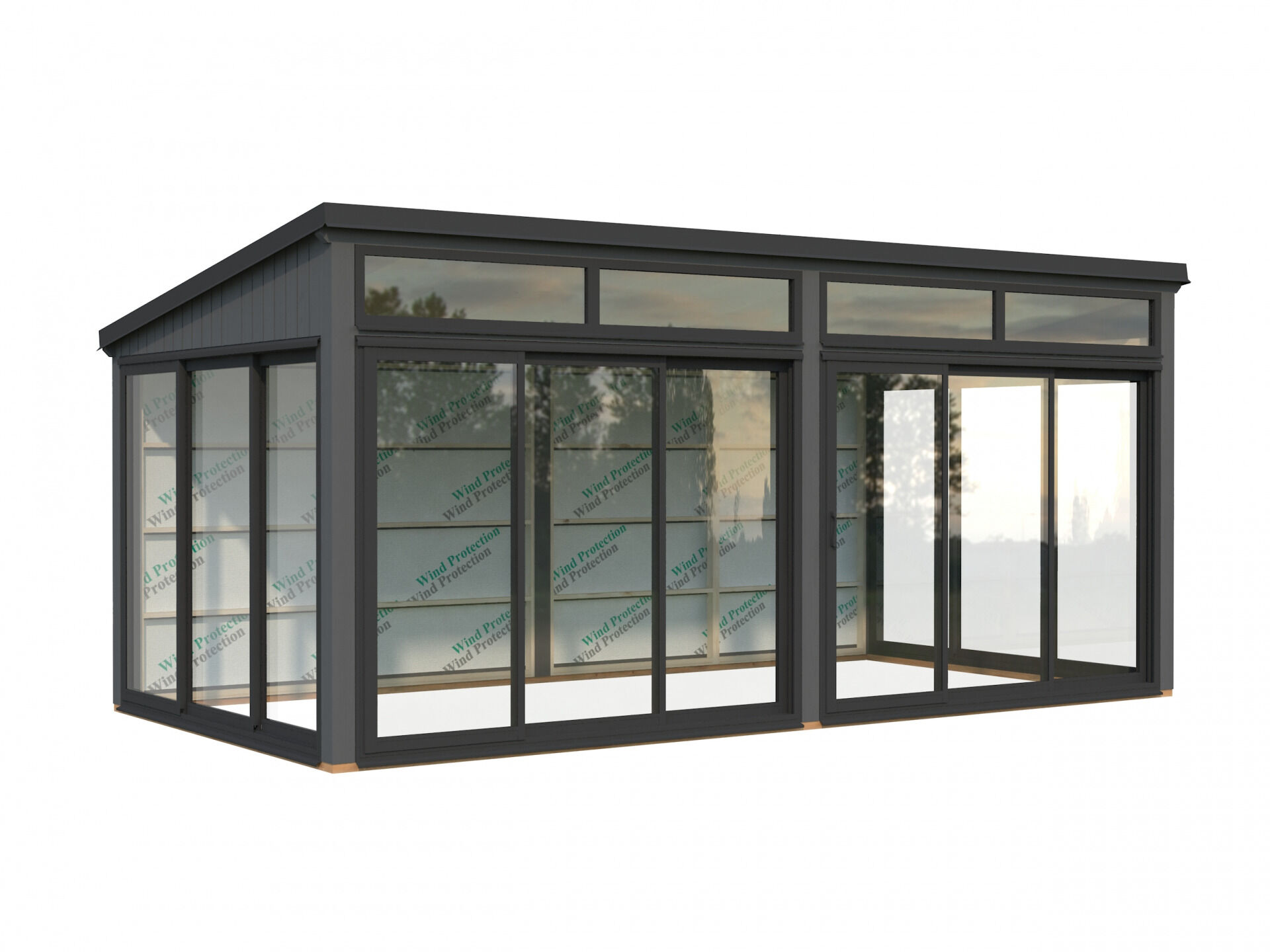 Palmako Modernes Gartenhaus Gartenzimmer Saga 16,2 m² Slide Plus