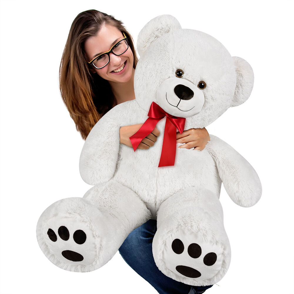 Plüschtier Teddybär L Weiß 50cm