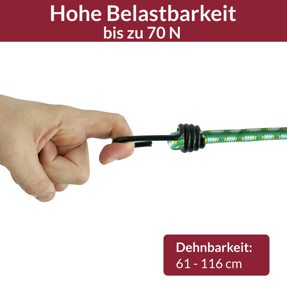 Spanngummi 10er-Set Grün Expander 61cm