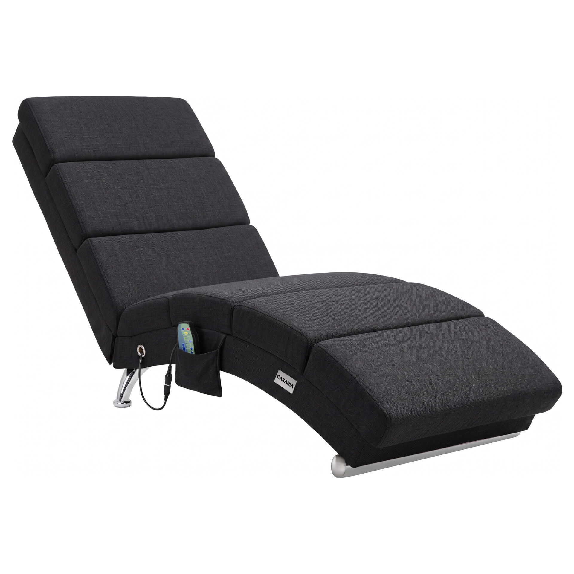 Relaxliege London Anthrazit mit Massage- + Heizfunktion
