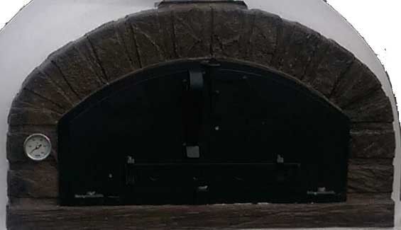 Traditioneller Backofen Brazza 120 inkl. Kaminrohr und Regenhut aus Feueraluminum, weiß, ohne Abdeckhaube, ohne Ofenzubehör, ohne Zubehörset, ohne Grillzubehör, ohne fahrbares Gestell