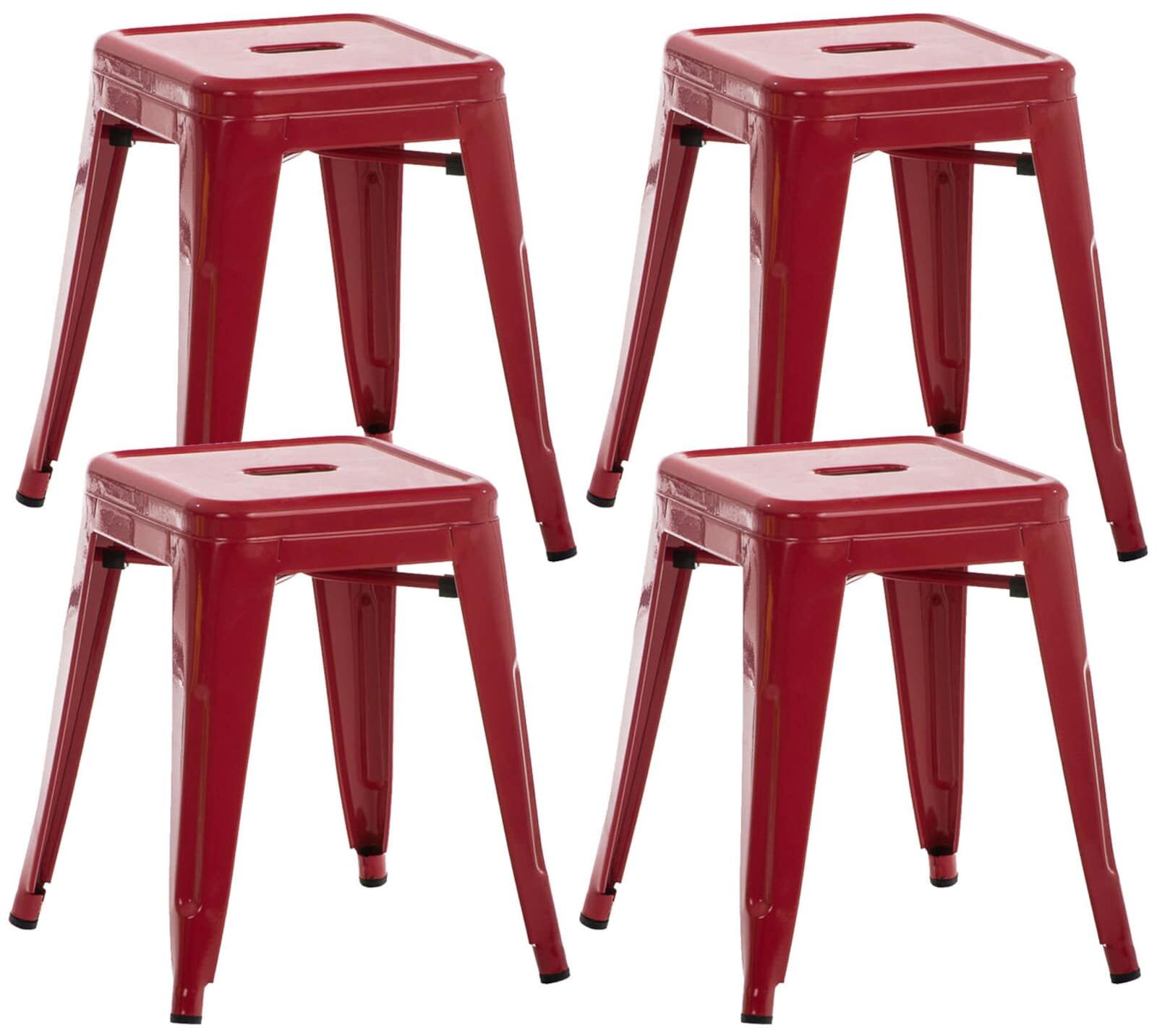 4er Set Hocker Armin, rot