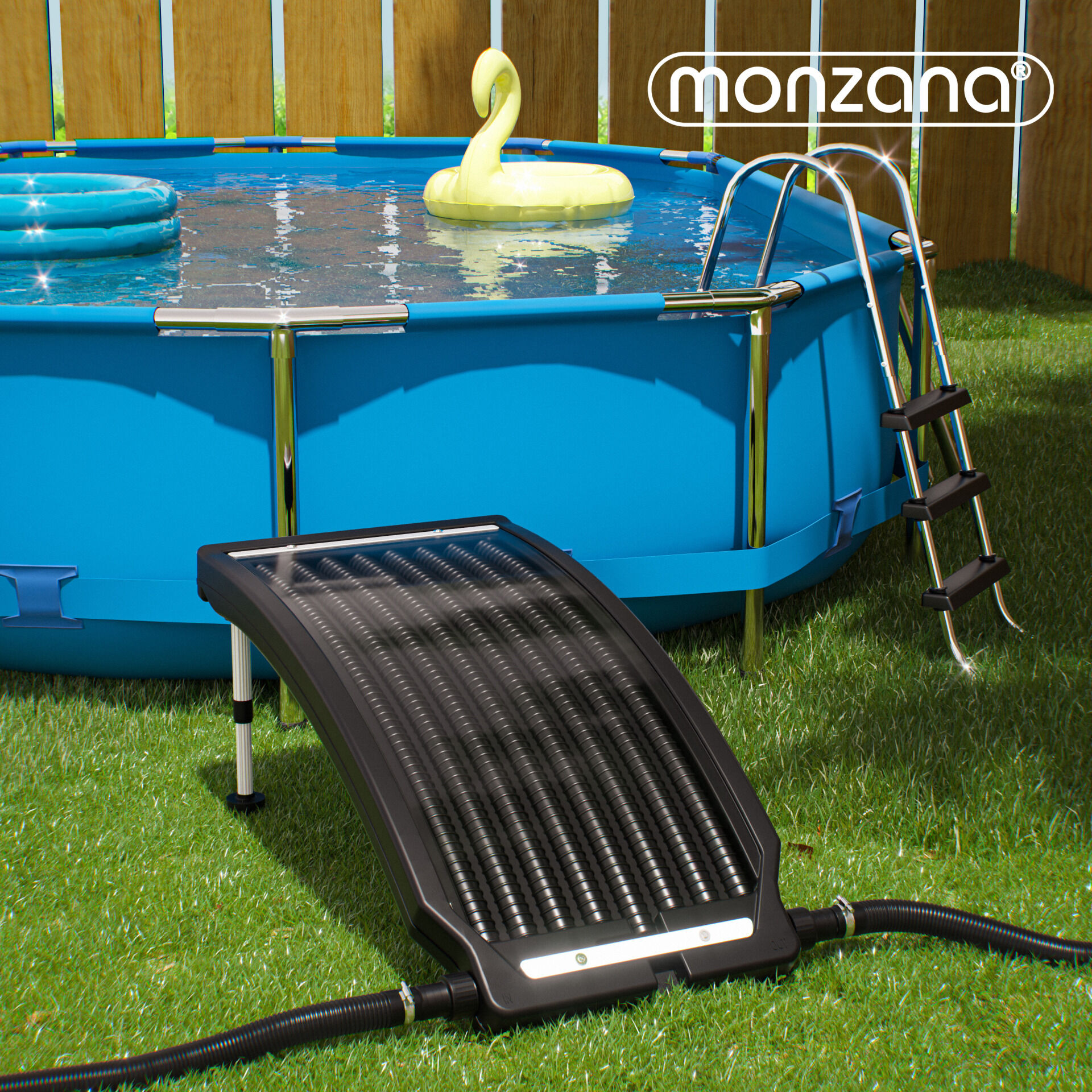 Poolheizung Solar Anthrazit 112x55x14cm Sonnenkollektor Solarheizung