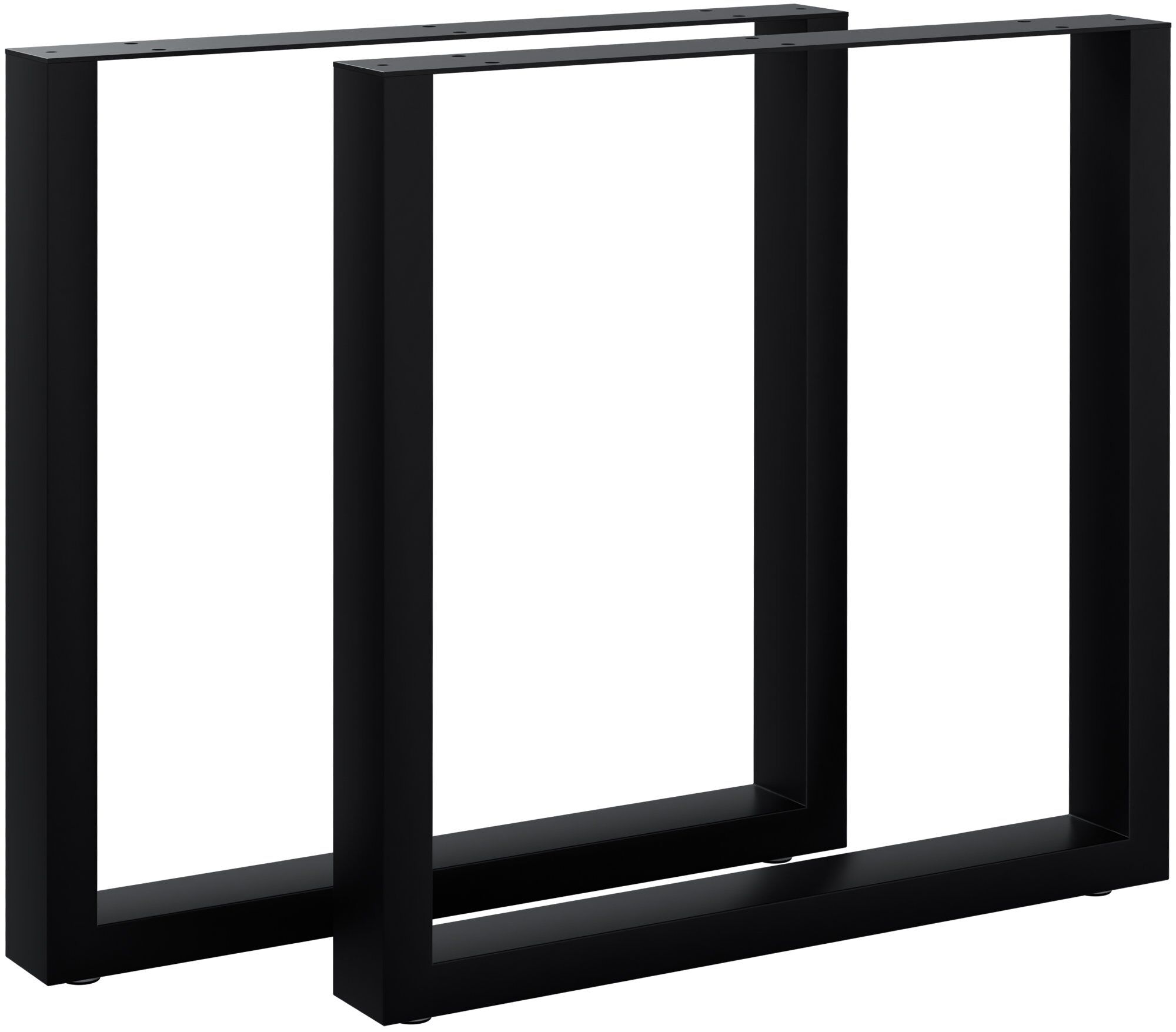 2x Tischbeine Ilkan, 70 cm, schwarz