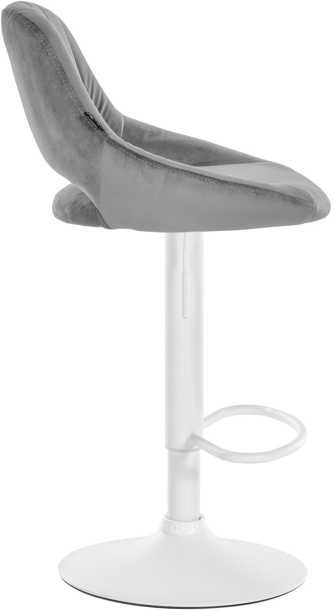 2er Set Barhocker Milet Samt W, dunkelgrau