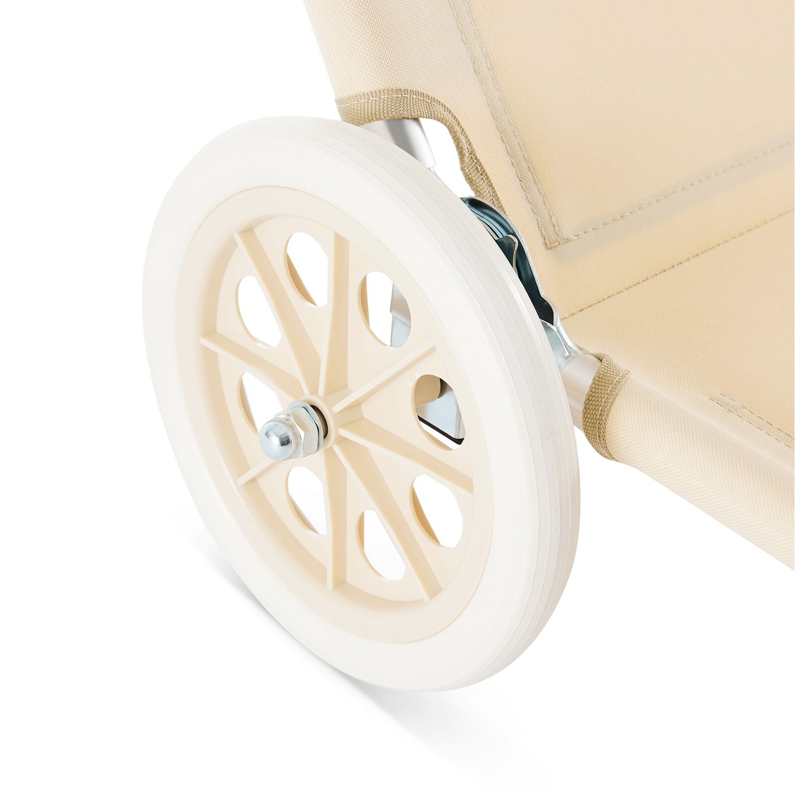 Gartenliege Kreta Beige Alu mit Rollen