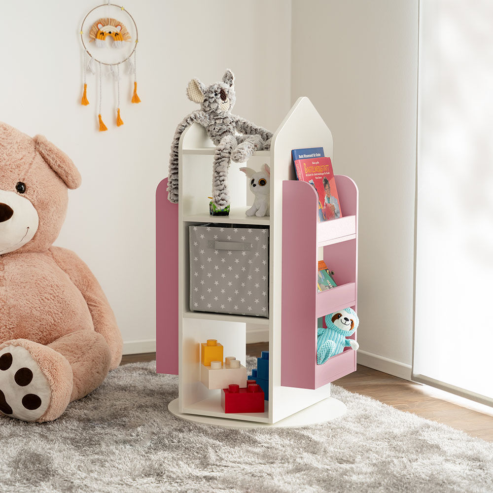 Kinderregal drehbar JUNA - 60 x 60 cm Pink