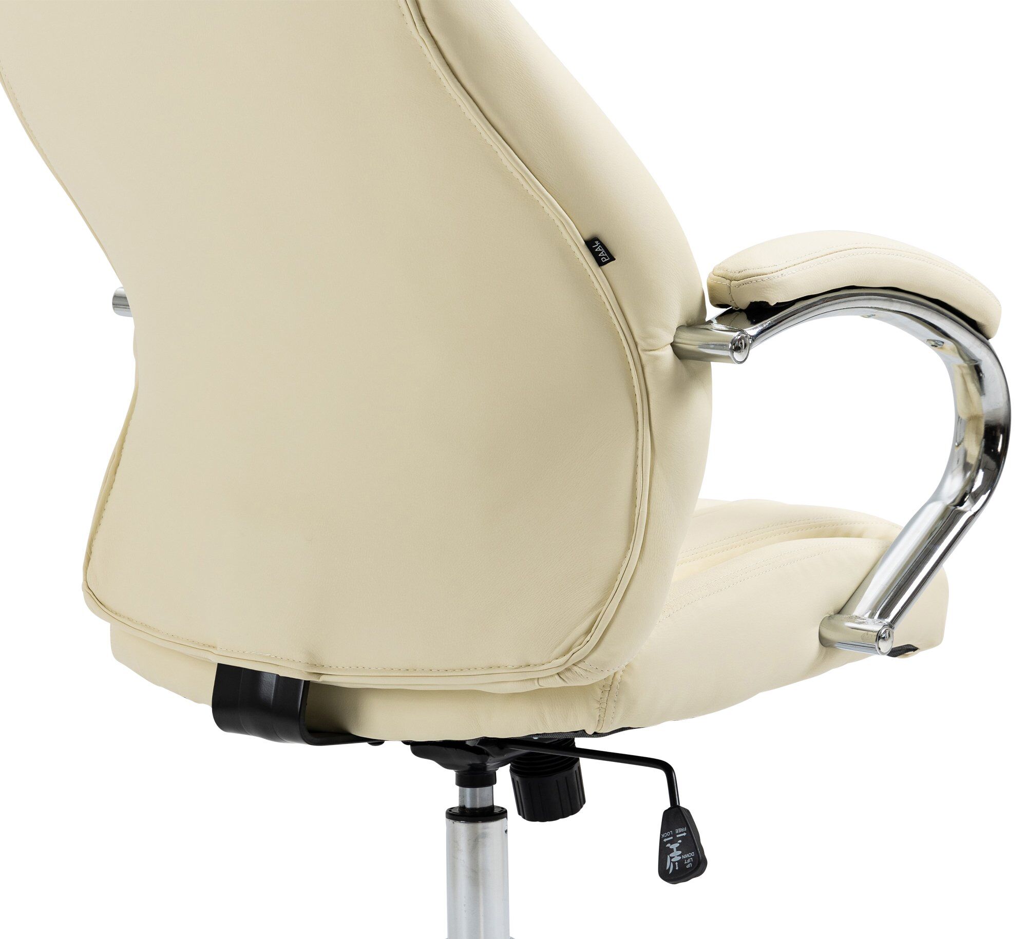 Bürostuhl Wigan Echtleder, creme