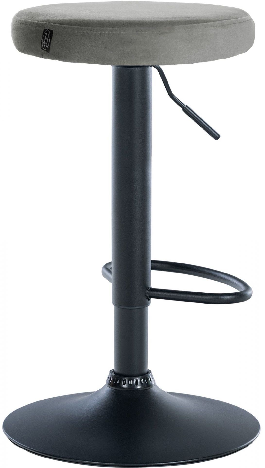 2er Set Barhocker Ponte Samt schwarz, grau