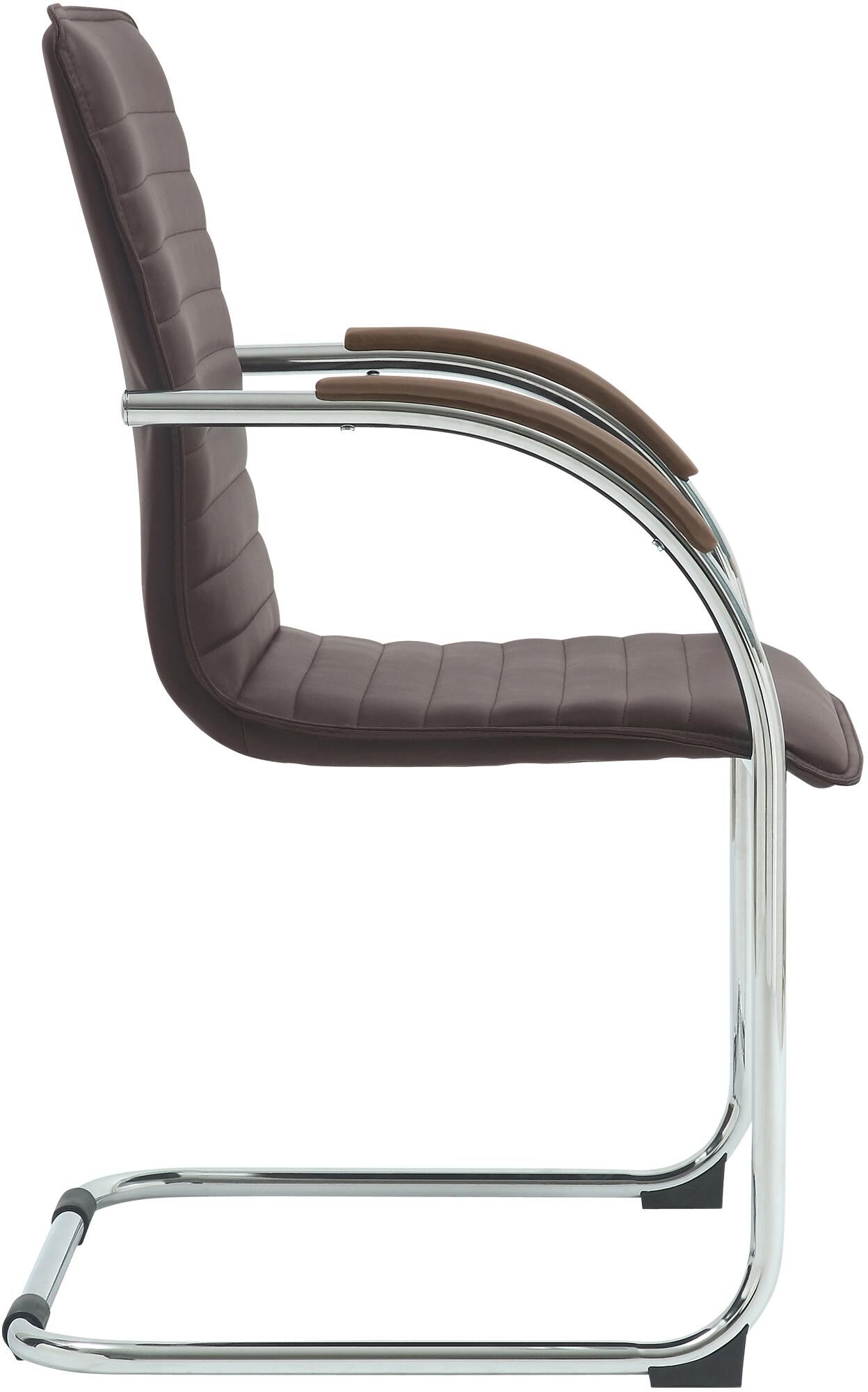 2er Set Besucherstühle Tira Kunstleder, braun