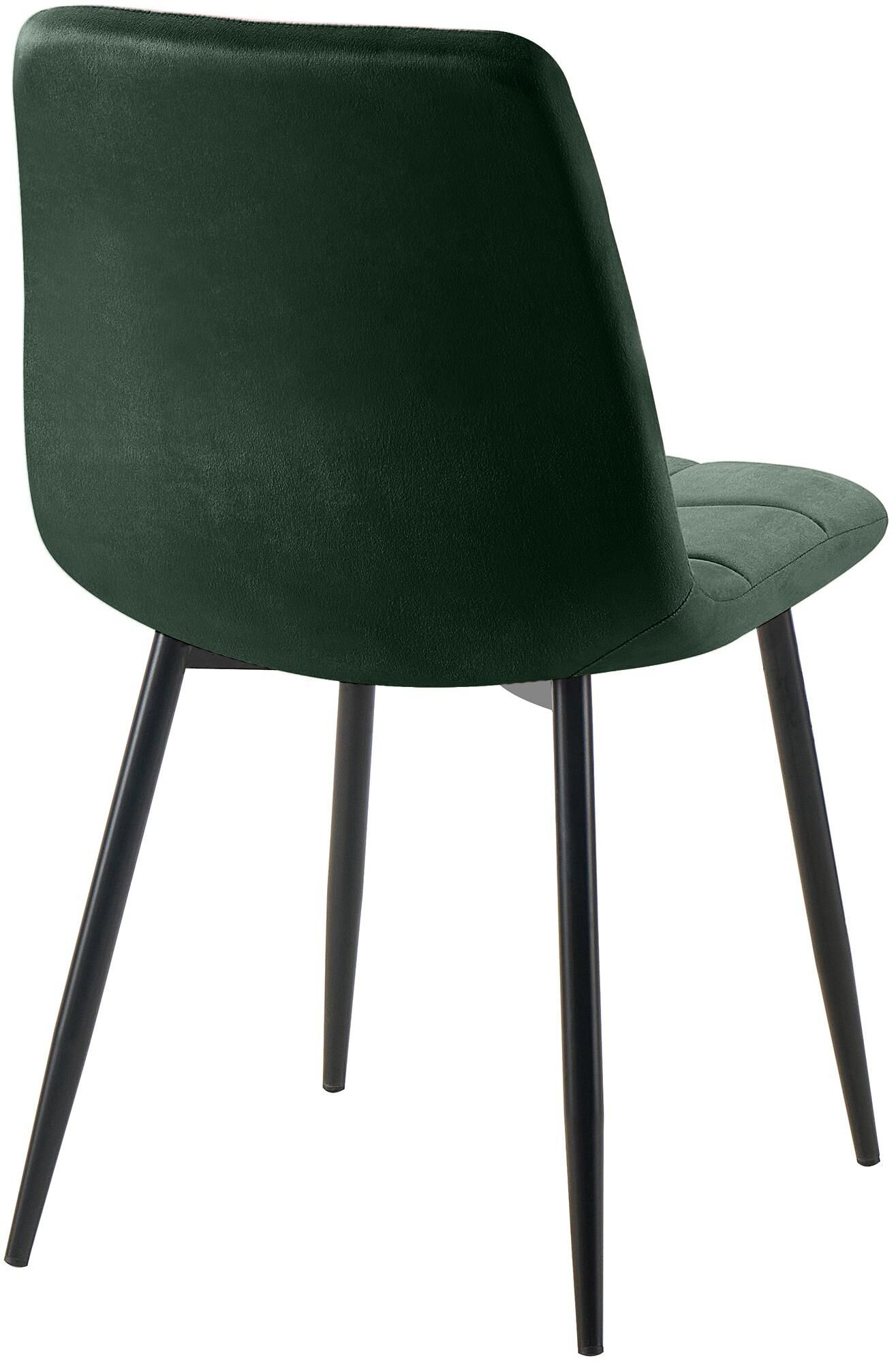 2er Set Esszimmerstuhl Tilde Samt, grün