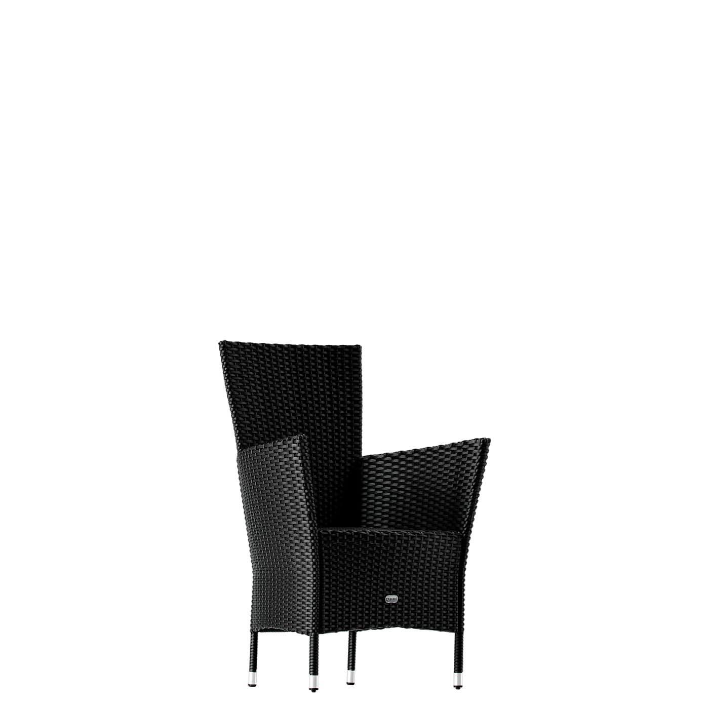Polyrattan Garten-Sitzgruppe Riga 5-tlg Schwarz