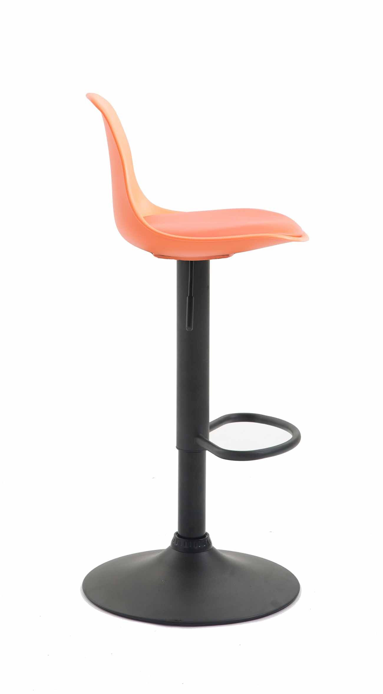 Barhocker Kiel Kunstleder schwarz, orange