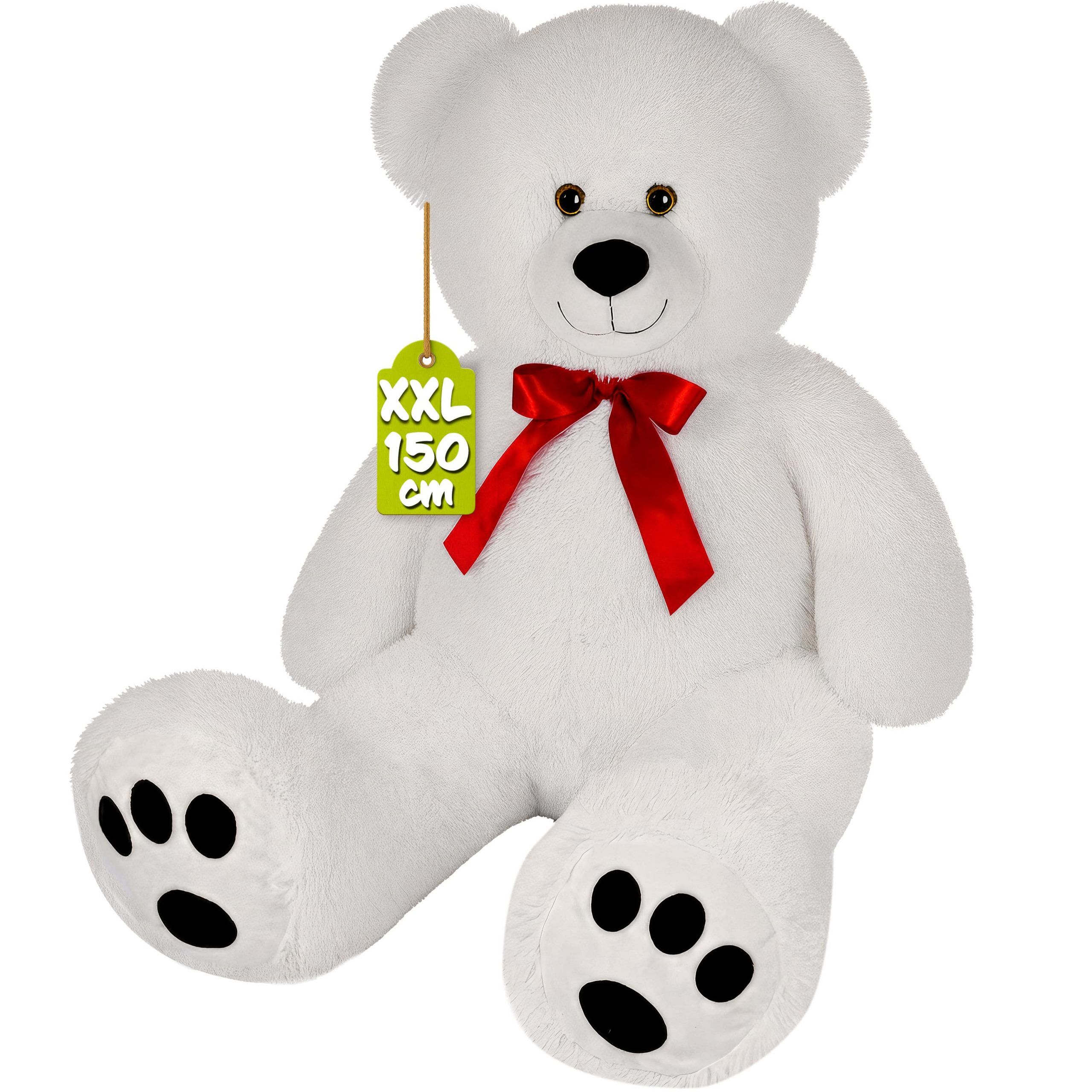 Plüschtier Teddybär XXL Weiß 150cm