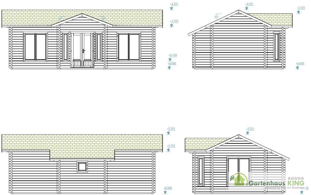 Palmako Ferienhaus Anna 26,8+1,9 m²