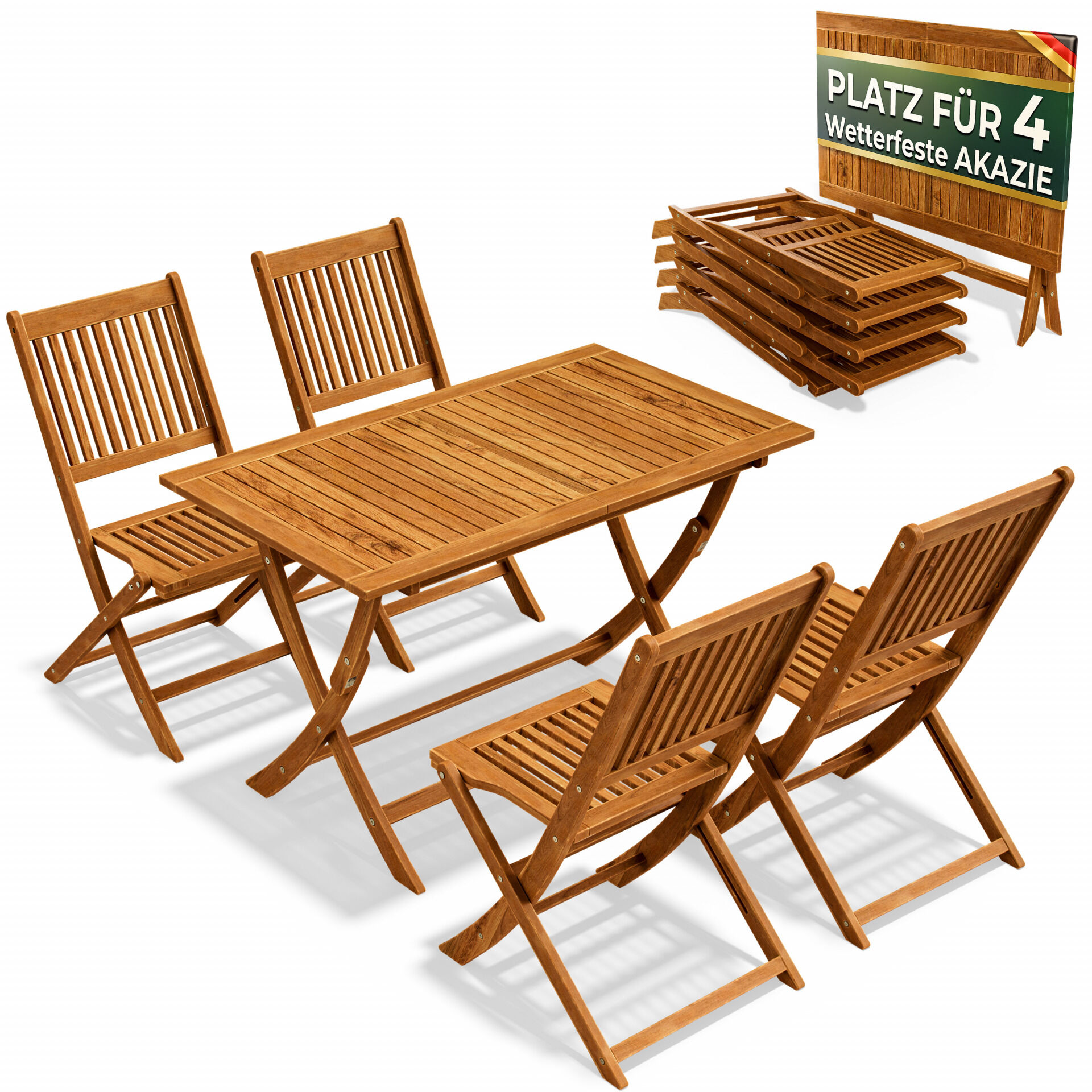 Garten-Sitzgruppe Sydney 5-tlg Akazienholz FSC®-zertifiziert