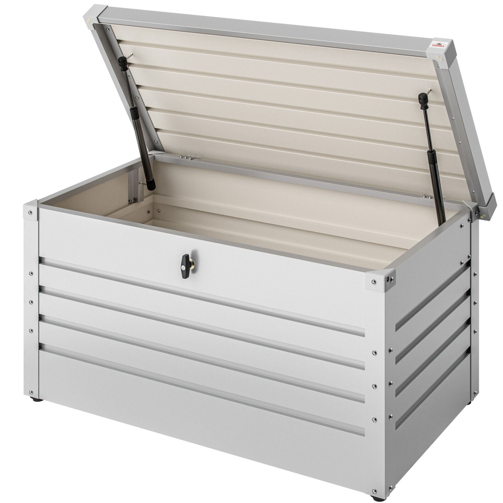 Gartenbox Metall 385L Hellgrau wasserdicht abschließbar