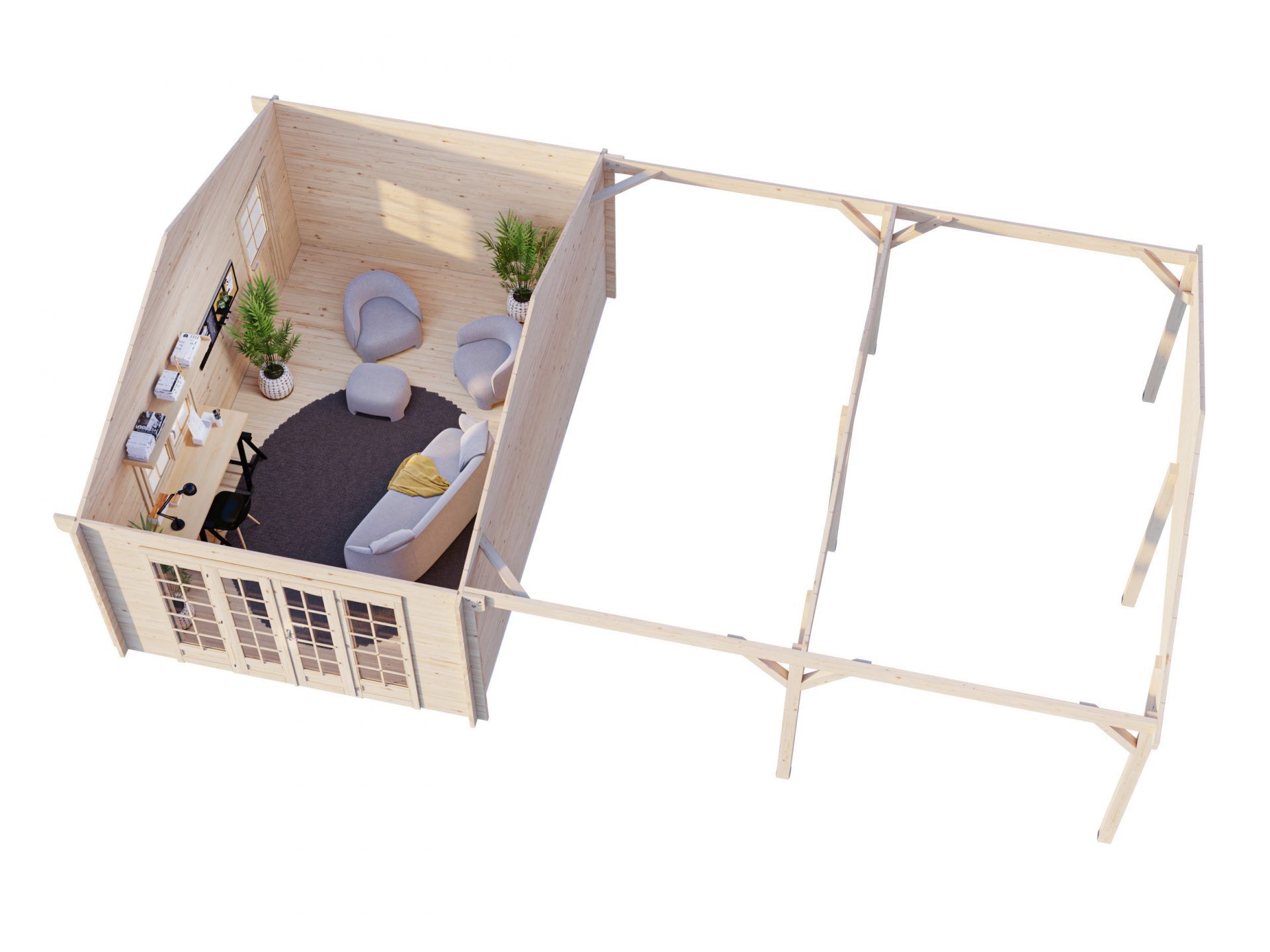 Palmako Gartenhaus Irene 19,0+33,2 m2