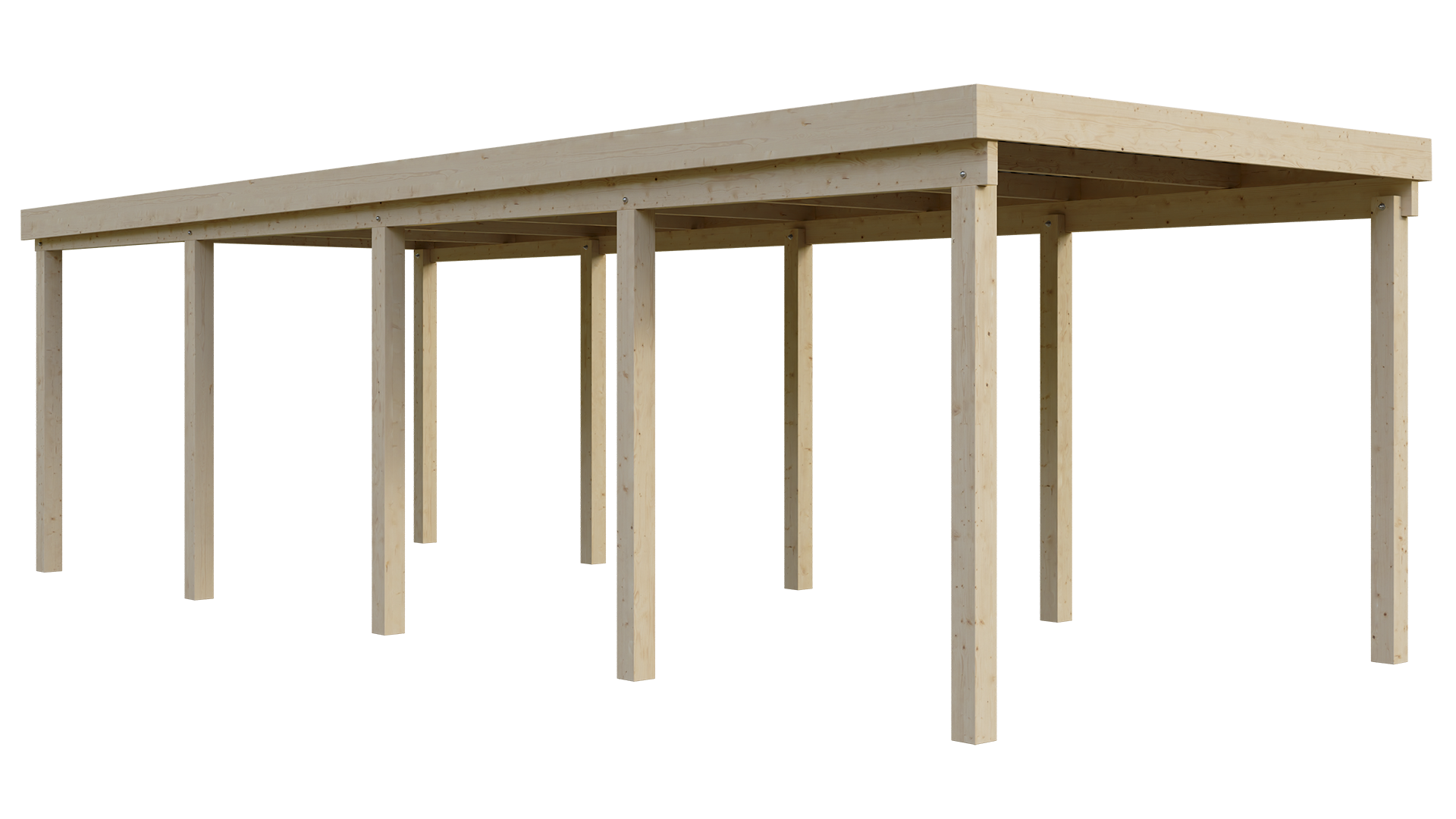 Carport Holz 310x800cm Fichte