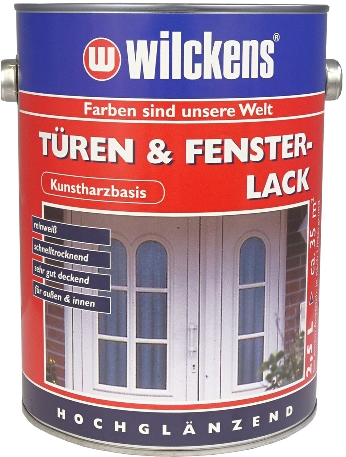 Wilckens Türen&Fensterlack Weiß hochglänzend 2.5l