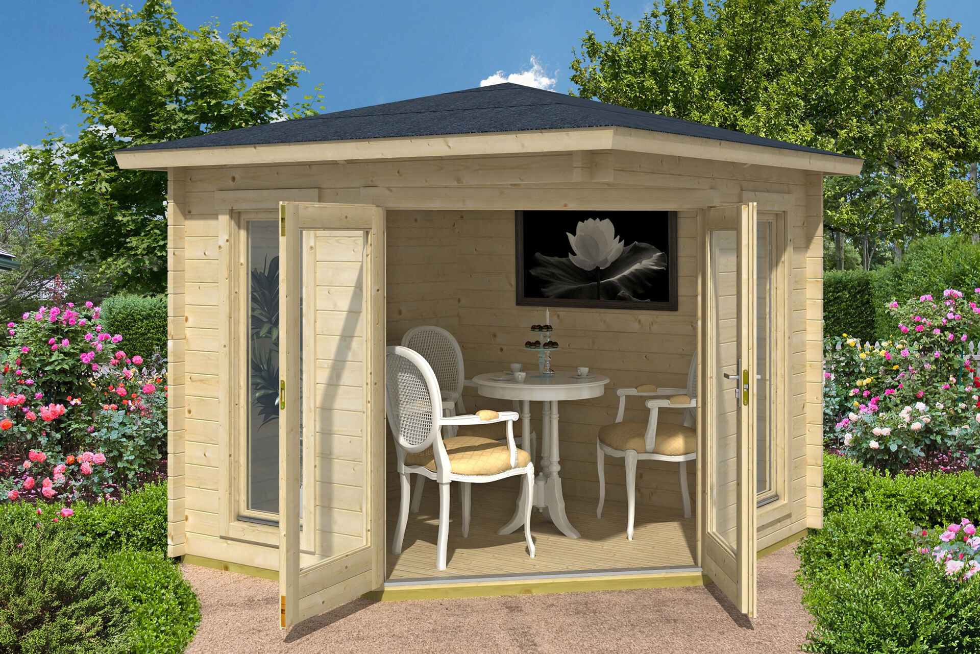 weka Gartenhaus 408 5-Eck 2,8x2,8m