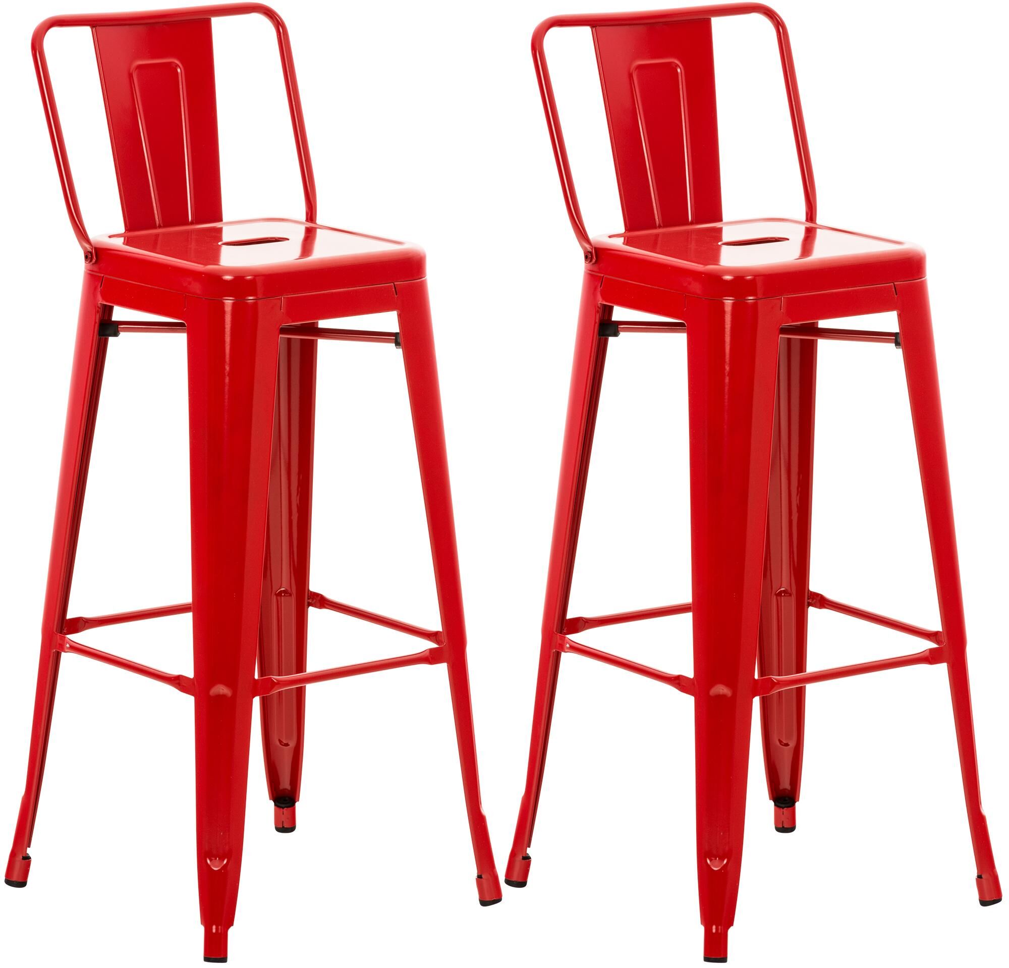 2er Set Barhocker Mason, rot