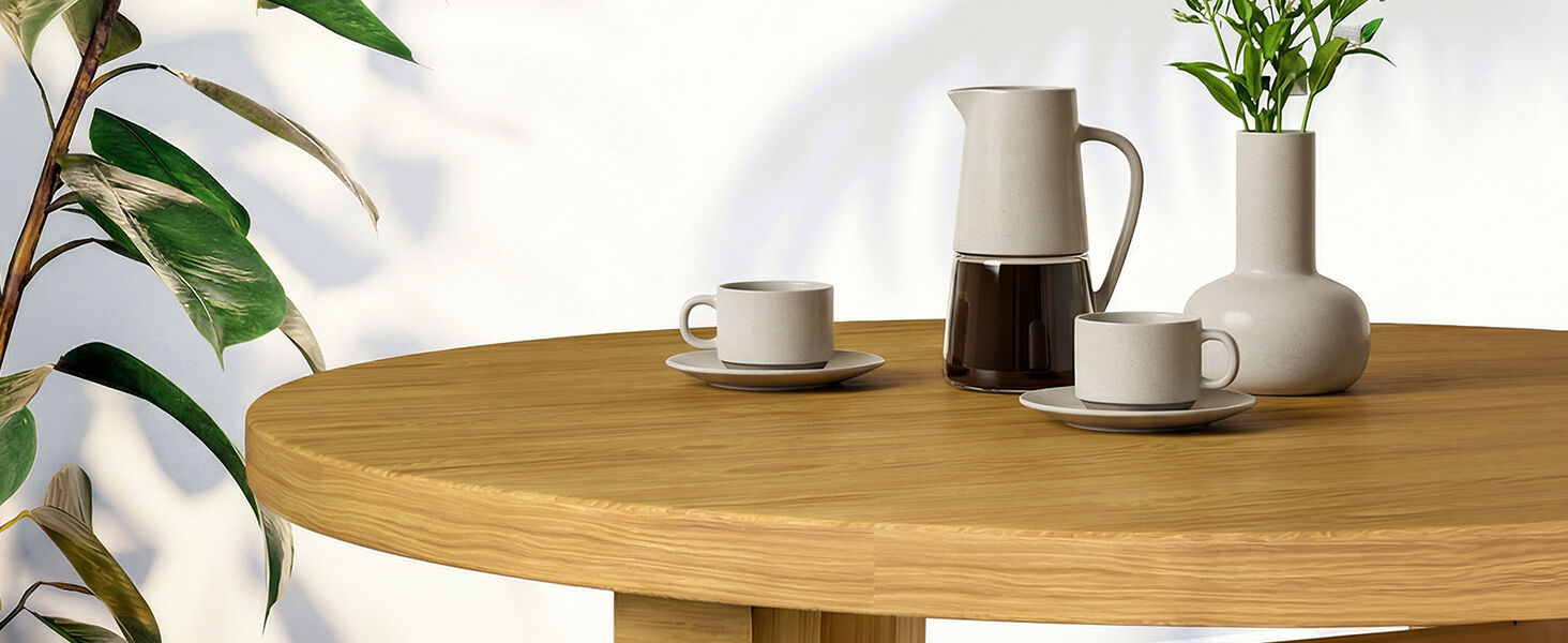 Stehtisch klappbar platzsparend Massivholz Ø78cm 111cm stabiler Stand