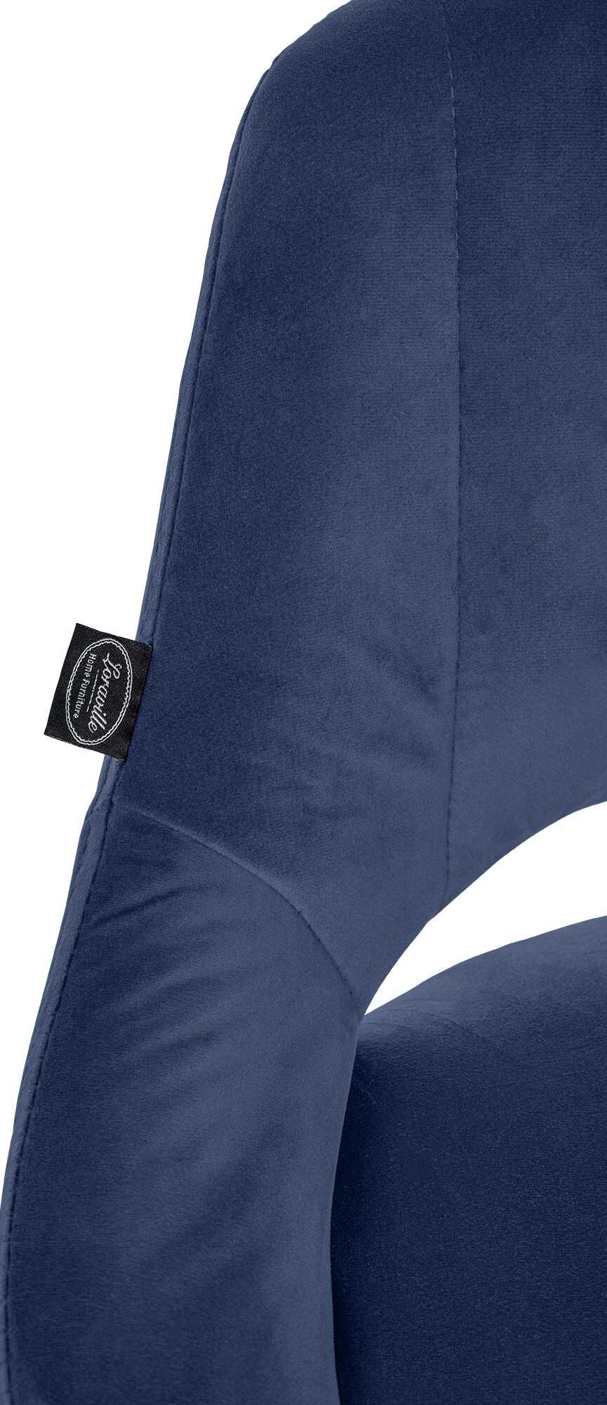 2er Set Barhocker Milet Samt W, blau