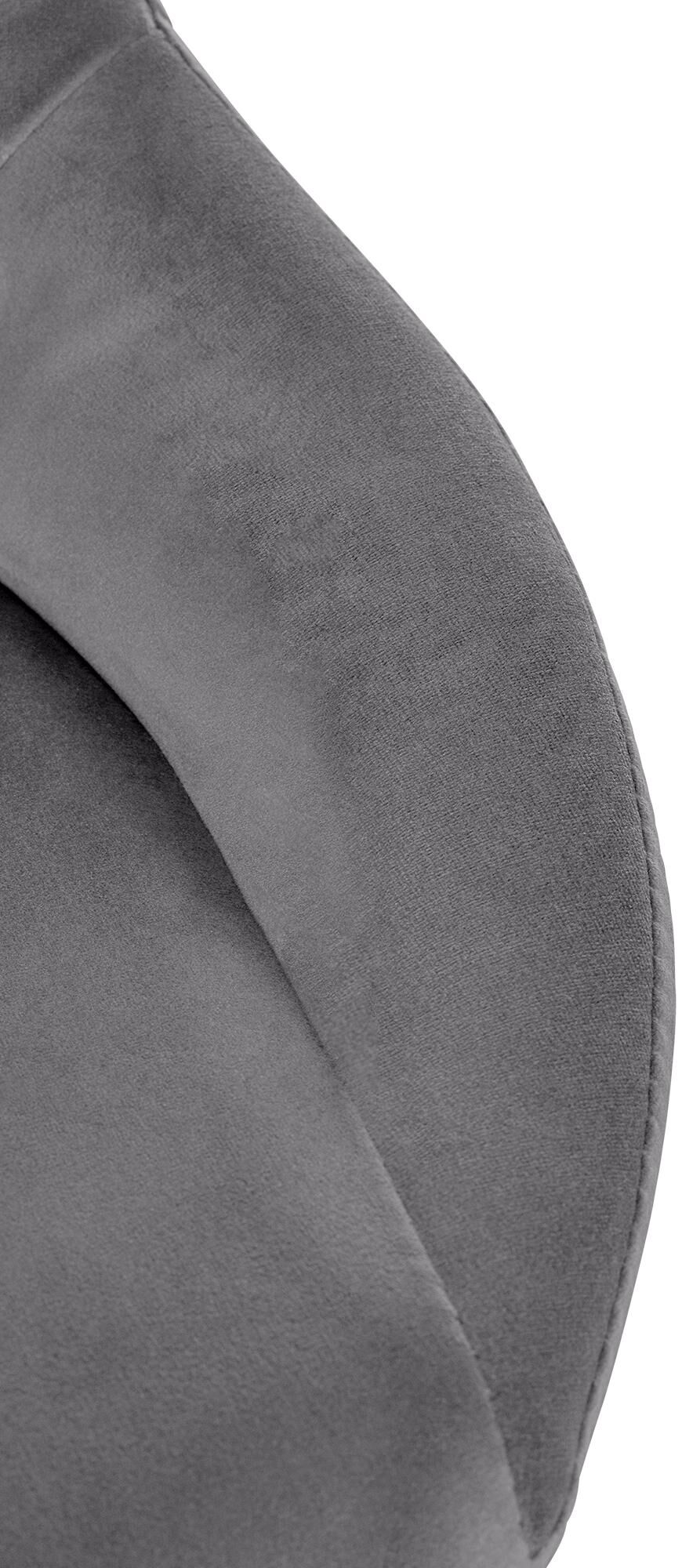 Barhocker Milet Samt gold, dunkelgrau