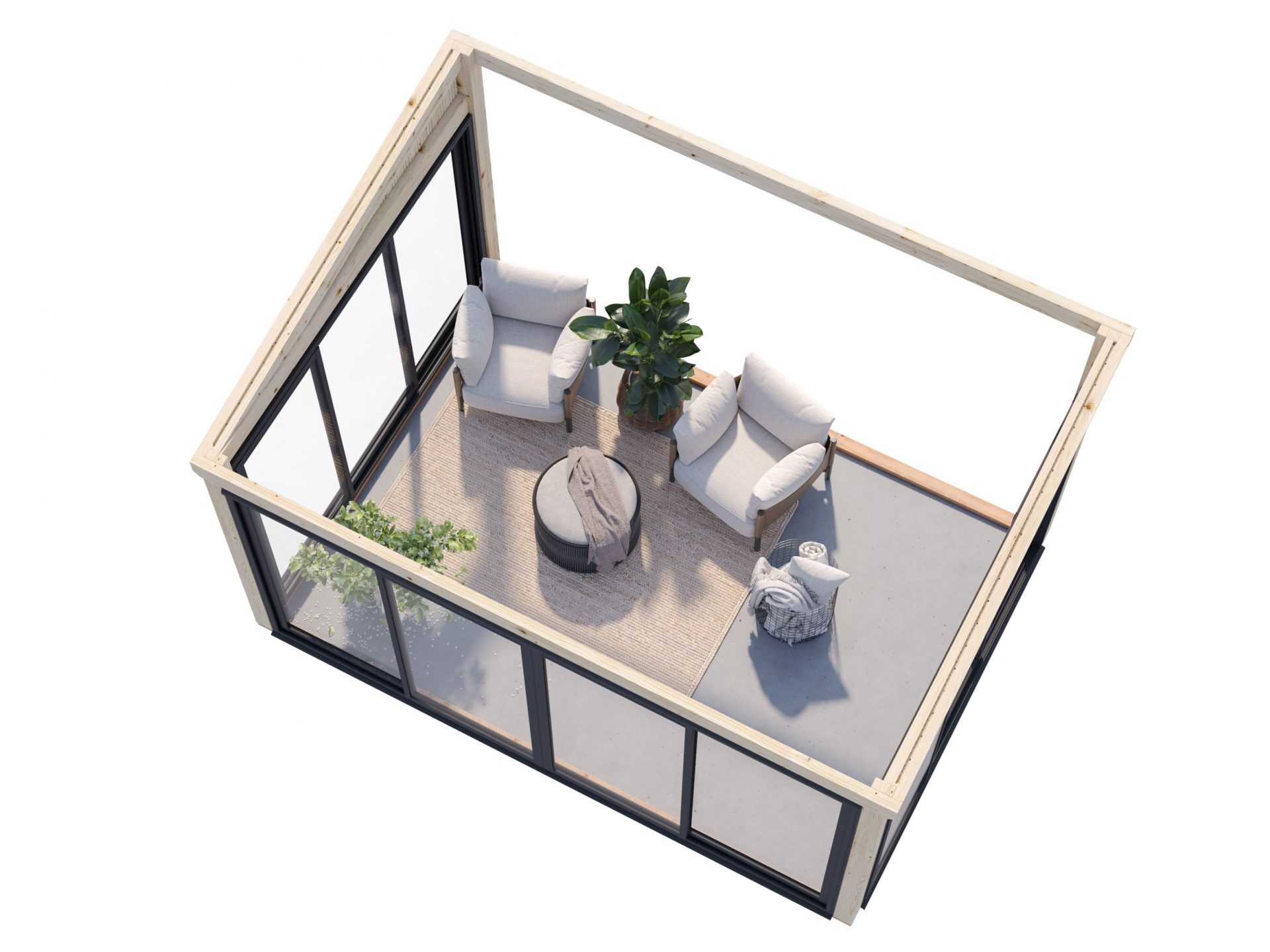 Palmako Gartenzimmer Glashaus Lumi 11,6 m² Slide