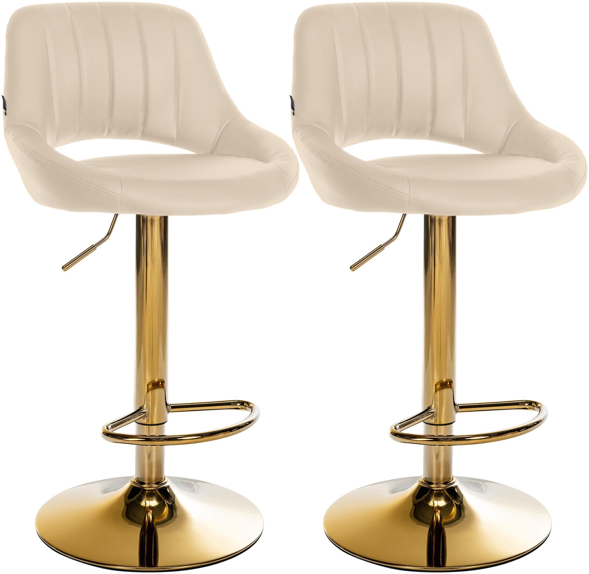 2er Set Barhocker Milet Kunstleder G, creme