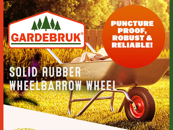 Schubkarrenrad Gelb pannensicher PU-Schaum 200kg Kugellager inkl Achse