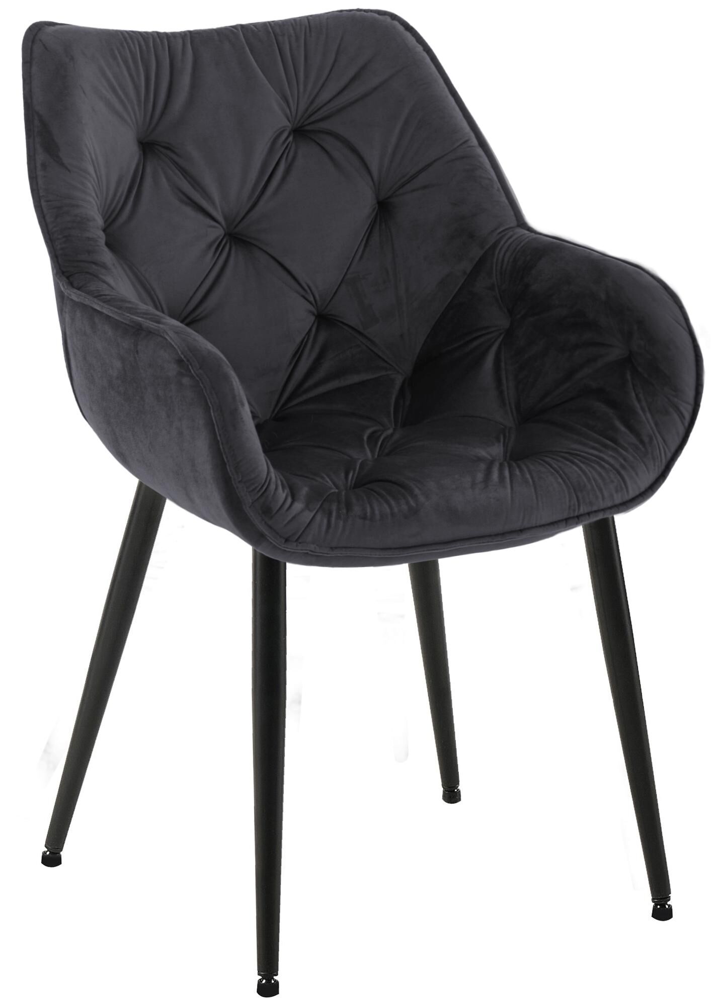 Stuhl Tanna Samt, schwarz