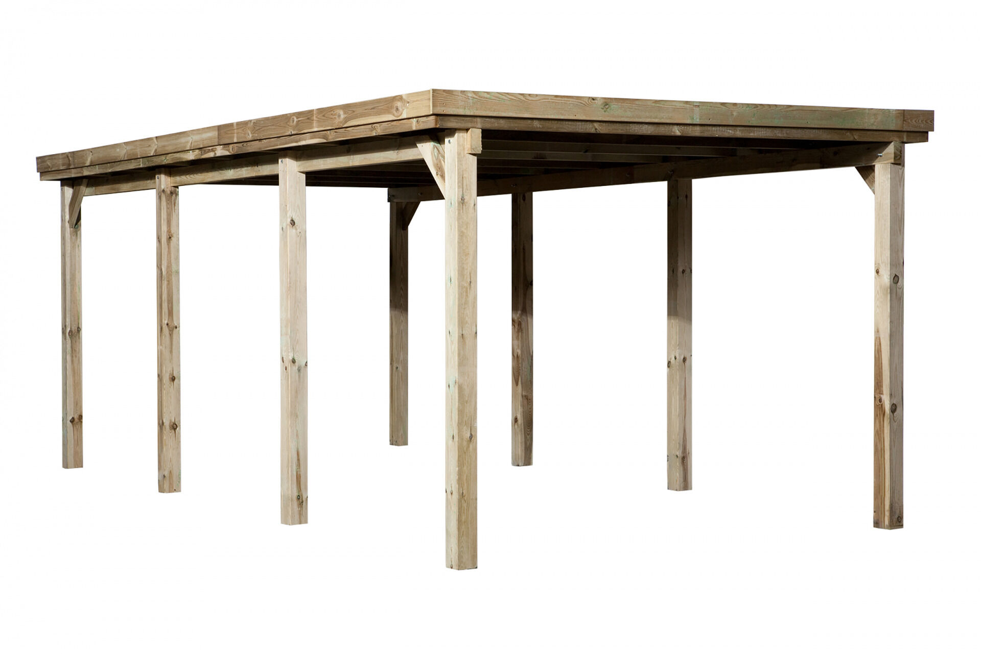 weka Flachdach-Einzelcarport 617 Gr.2 mit PVC-Dachplatten
