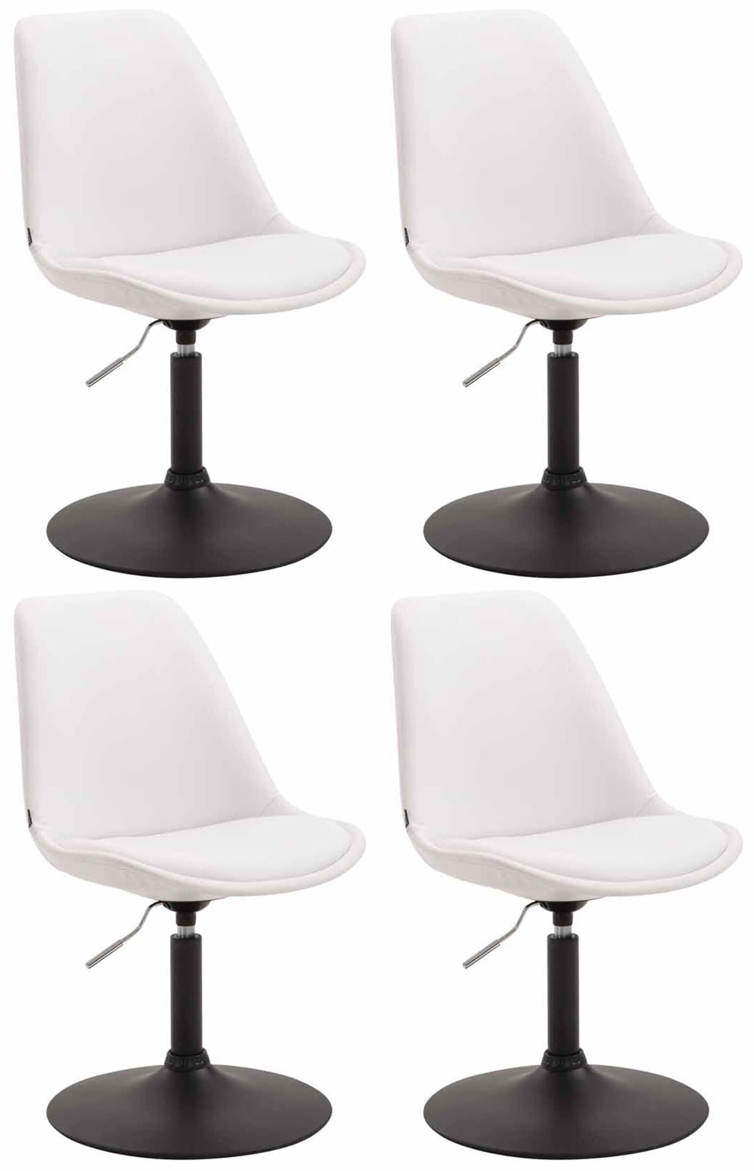 4er Set Esszimmerstühle Maverick B Kunstleder, weiß