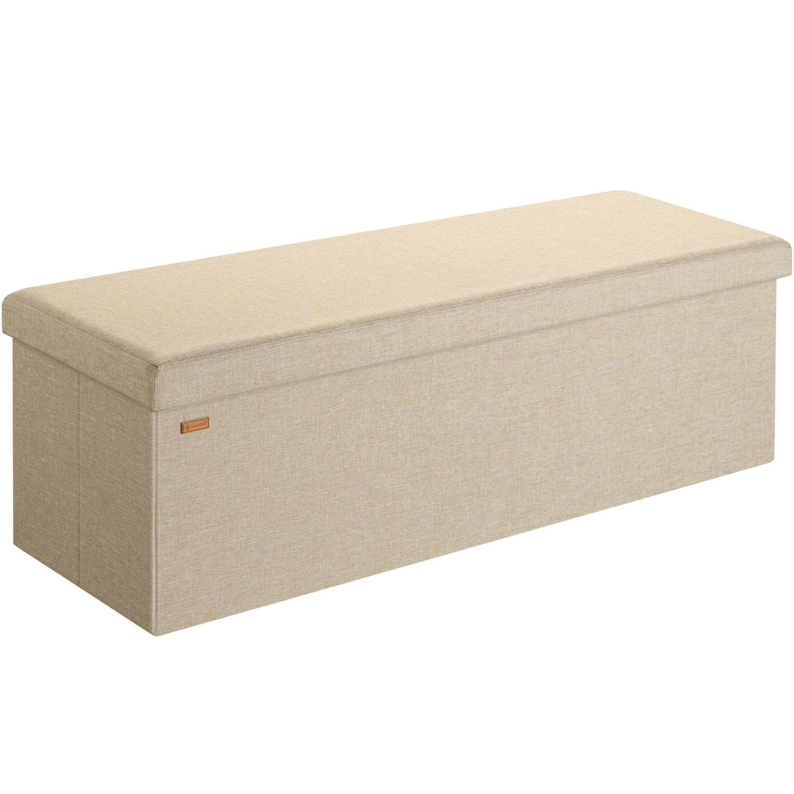 Sitzbank Beige 115x38x38cm MDF faltbar