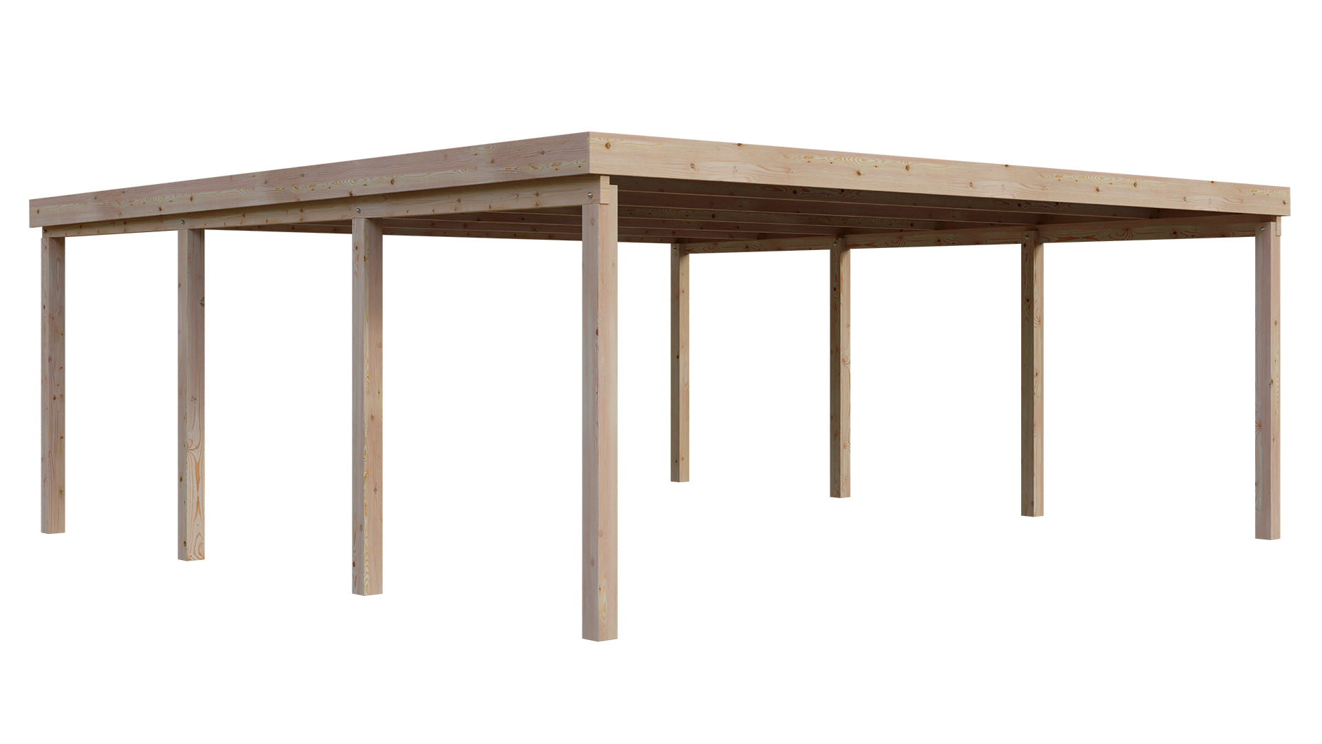 Carport Holz 610x600cm Lärche