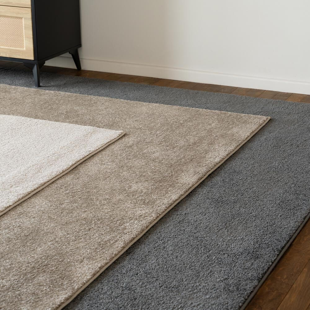 Kurzflor Teppich FOFI - 300 x 200 cm Grau