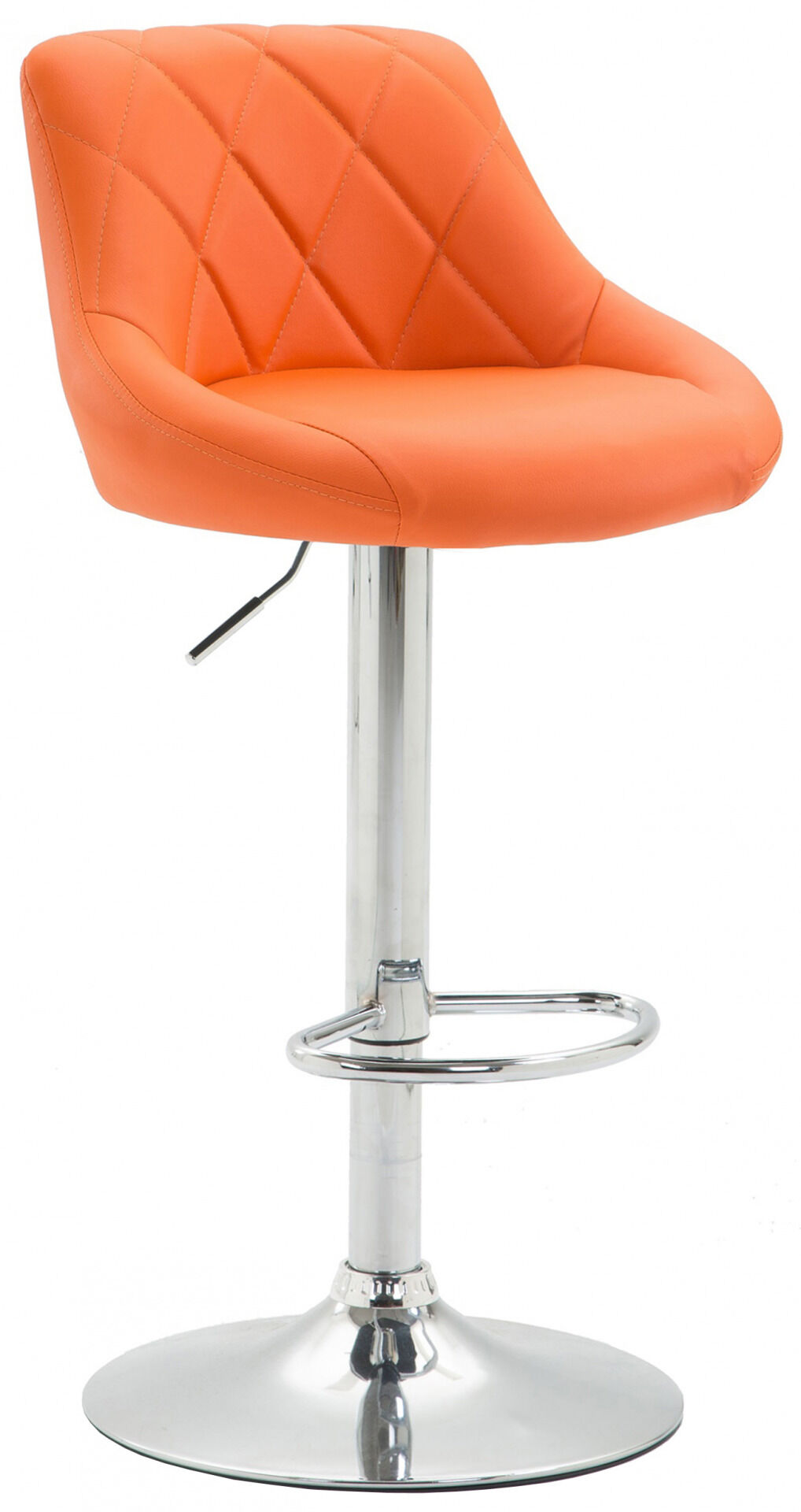 Barhocker Lazio Kunstleder chrom, orange