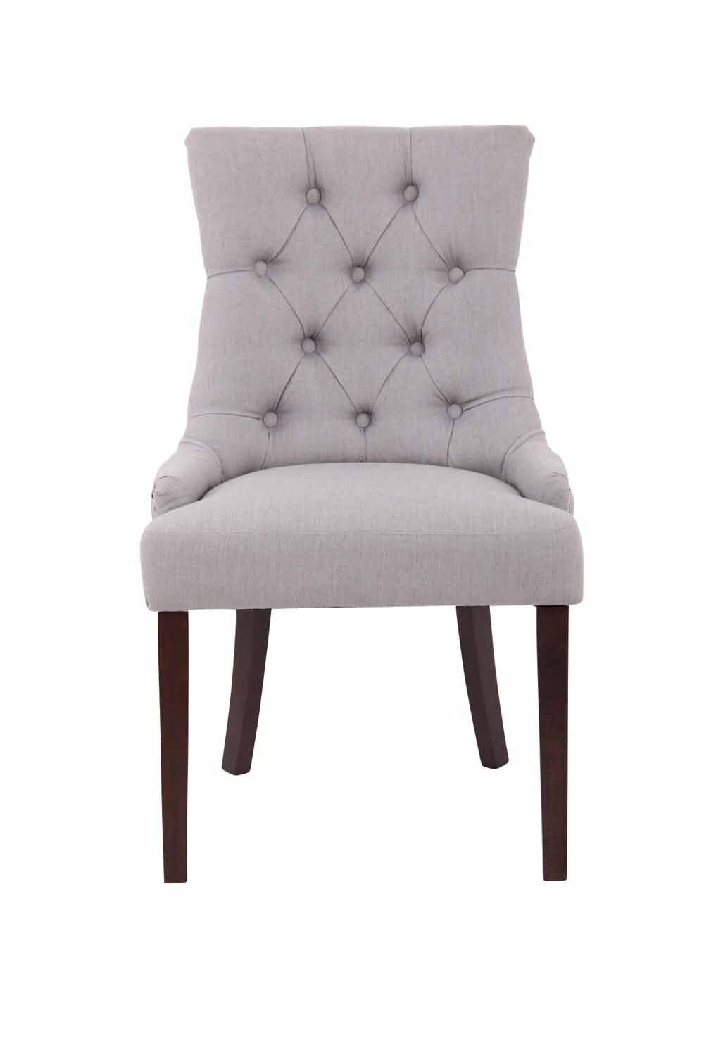 2er Set Esszimmerstuhl Aberdeen Stoff antik, grau