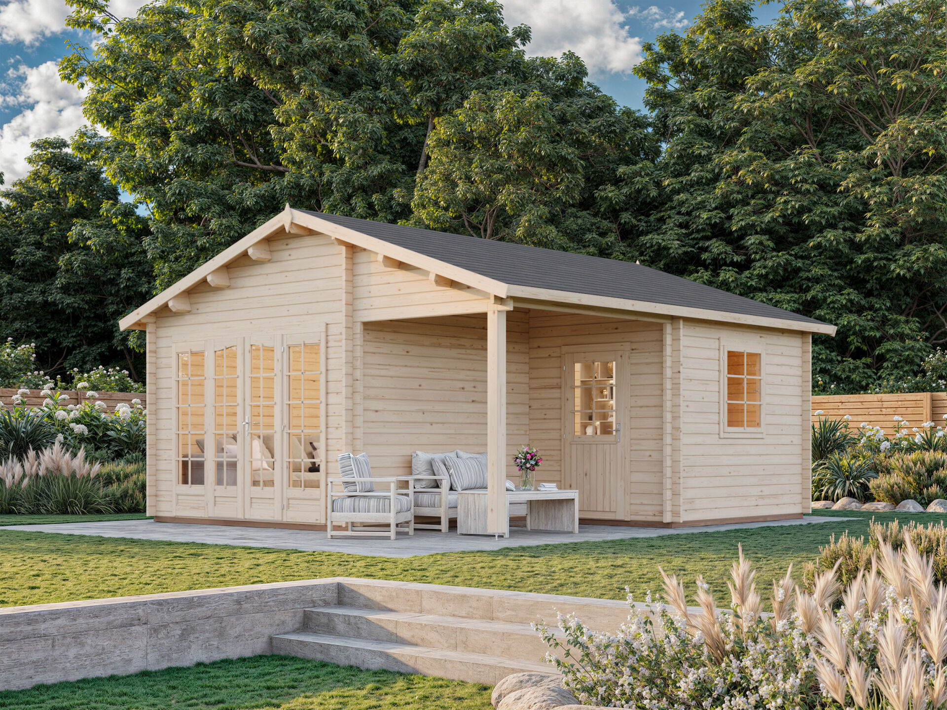 Palmako Gartenhaus Irene 21,9+5,2 m²