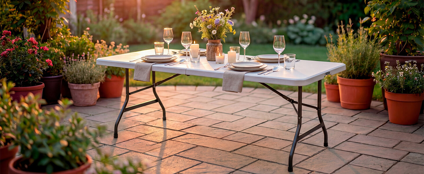 Gartentisch Schwarz Rattan-Look 180x75x73cm klappbar