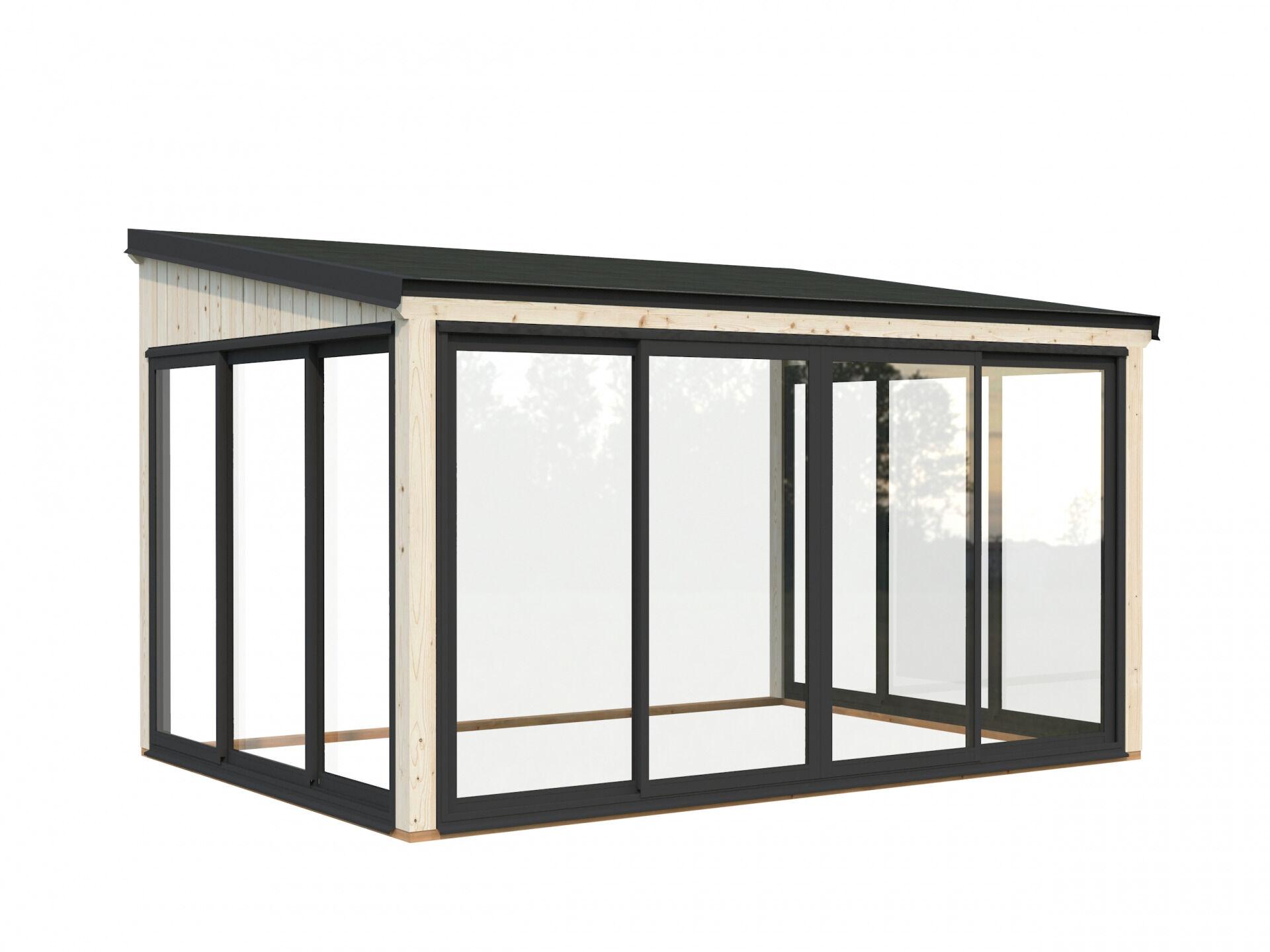 Palmako Gartenzimmer Glashaus Lumi 11,6 m² Slide