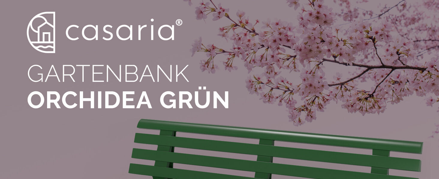 Gartenbank Orchidea Grün 145x49x74cm