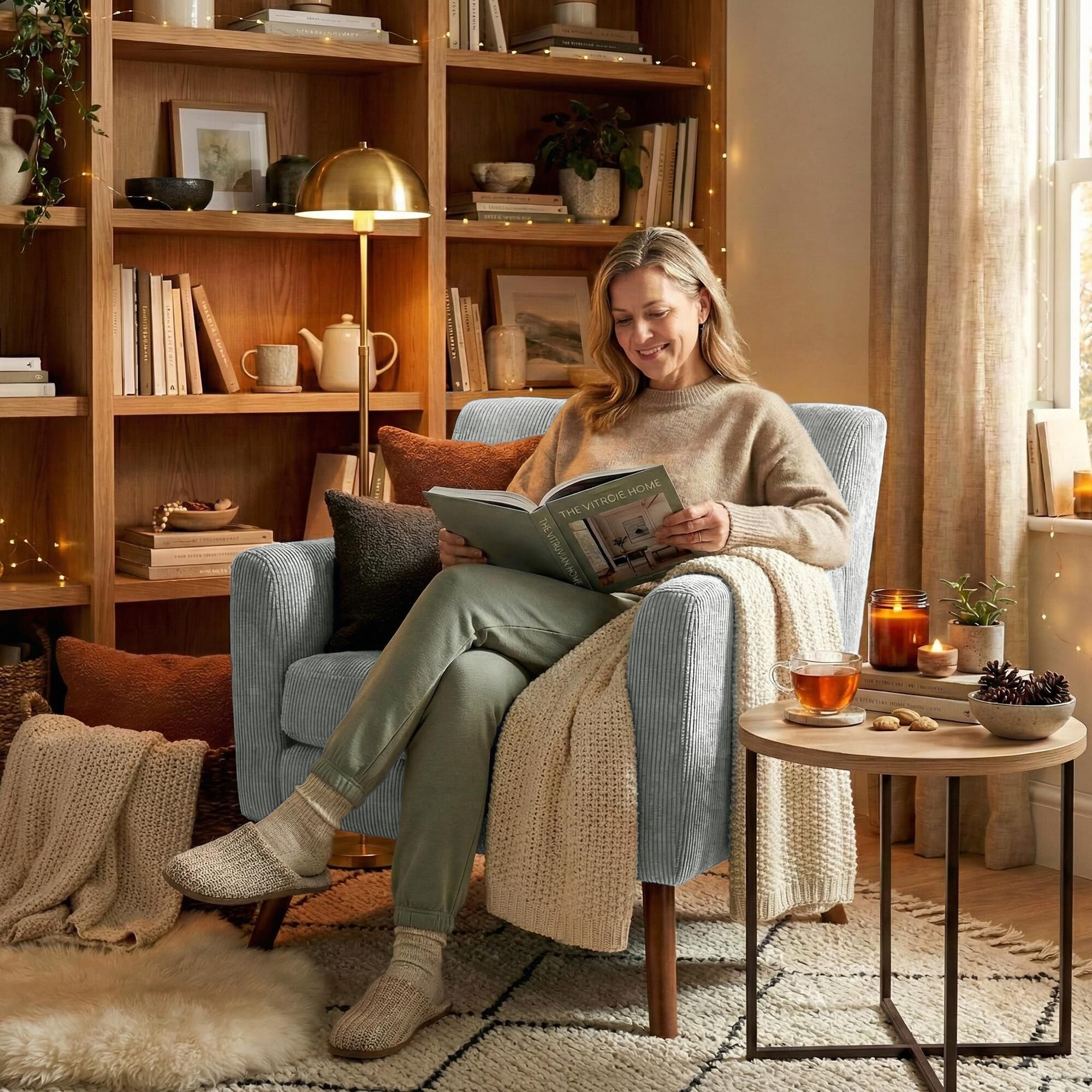 Sessel Kioni Cord, grau