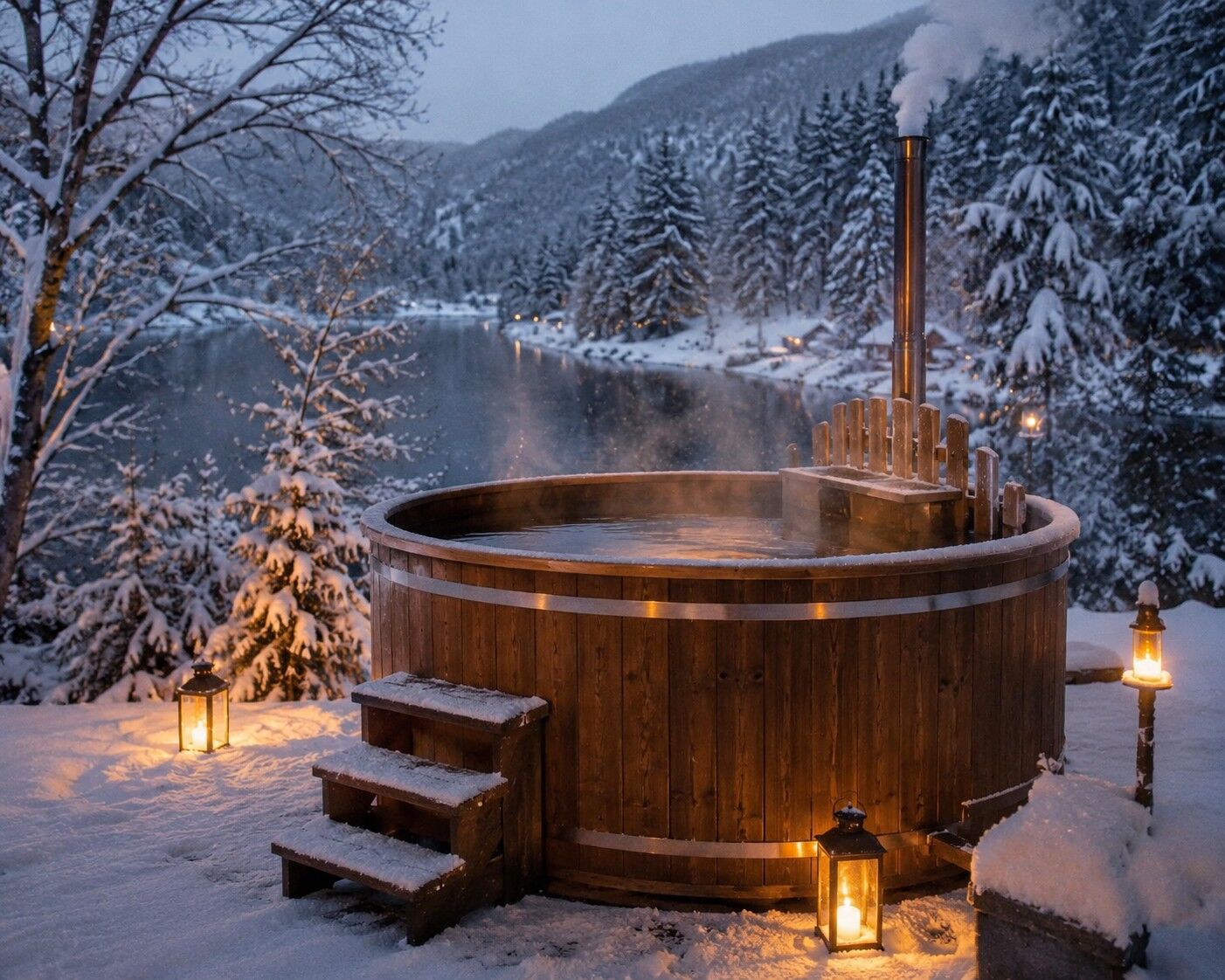 Ein Badefass im Winter nutzen