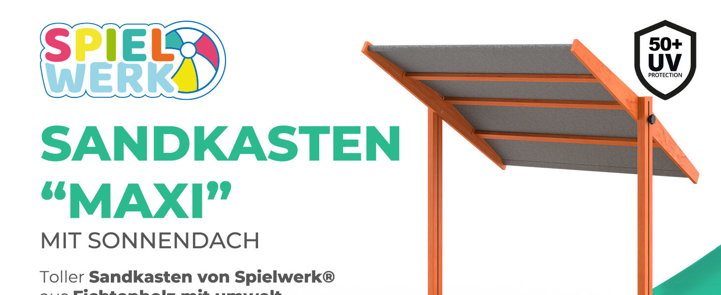 Sandkasten Max 140x140cm UV-Schutz 50+