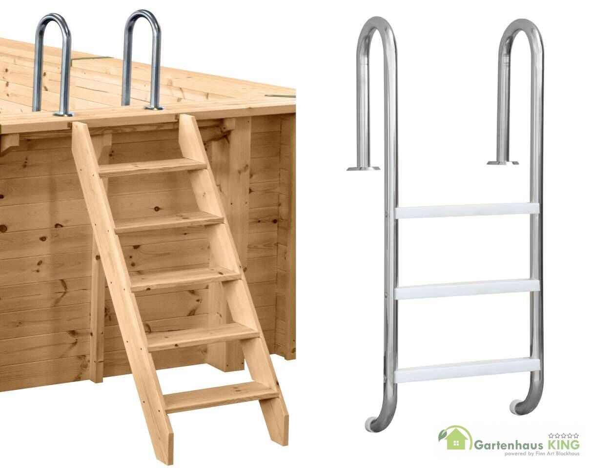 Interline Holzpool Bali Ø 355x116 cm, Basic Set