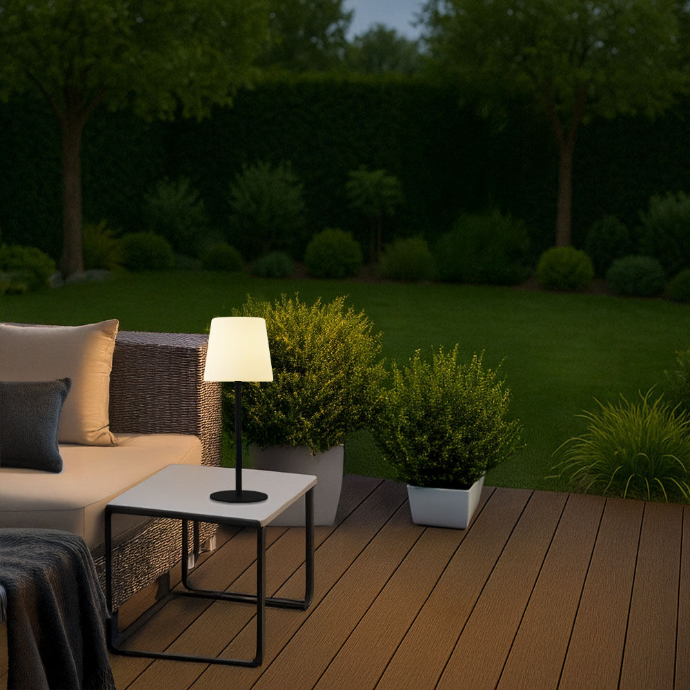 LED Solar Tischlampe CLARA - Weiß, RGB-Farben