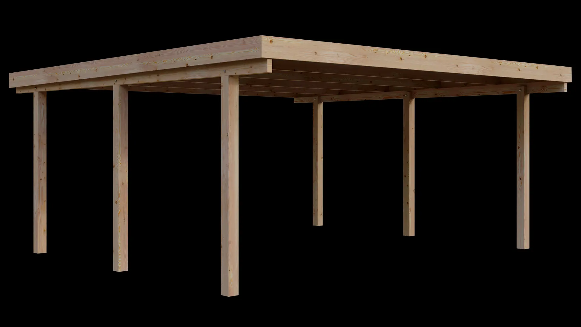 Carport VC 510x510 Lärche